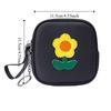 Multifunctional Mini Lipstick Bag with Keychain Earphone Storage Bag Small Flower Wallet  For Mom