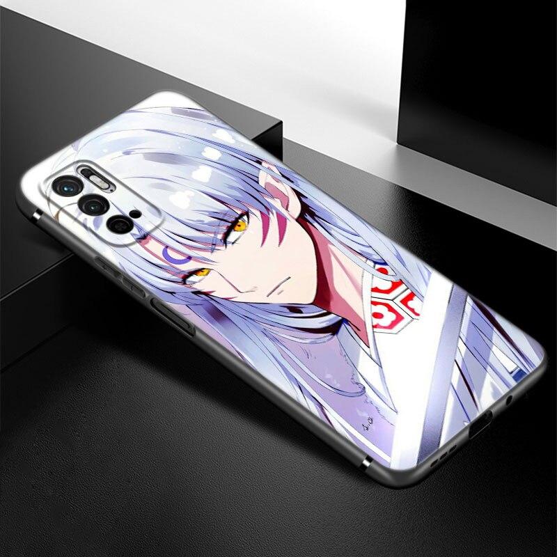 Anime Inuyasha Phone Case For Xiaomi Redmi Note 7 8 8T 9 9S 10 10S 10T 11 11S 4G 11E 11T Pro 5G Soft TPU Black Cover