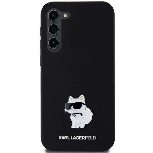 Karl Lagerfeld Klhcs24Msmhcnpk S24+ S926 Czarny/Black Hardcase Silicone Choupette Metal Pin