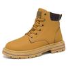 Ботинки Мартина Мужские 2024 Зимние Высокие Британский Стиль Ретро Желтые Ботинки Увеличивающие Рост Толстая Подошва Рабочие Ботинки
