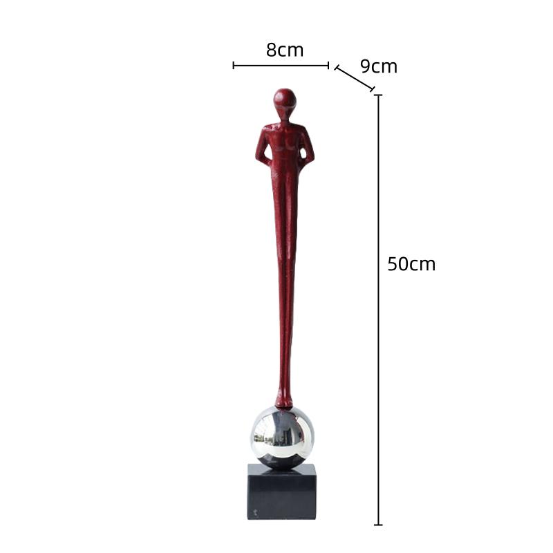 Металлические ornaments с персонажами Абстрактный Мыслитель Сидящий Человек-Шар Геометрический Портрет Скульптура Металлическая Фигурка Домашний Декор