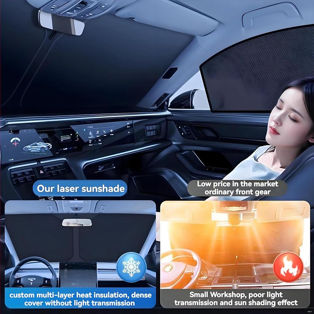 Солнцезащитная шторка на лобовое стекло для BMW X5 - Складная солнцезащитная шторка на лобовое стекло X5 2014-2025 Аксессуары Защита автомобиля от солнечных лучей Перекрывающаяся УФ-отражающая