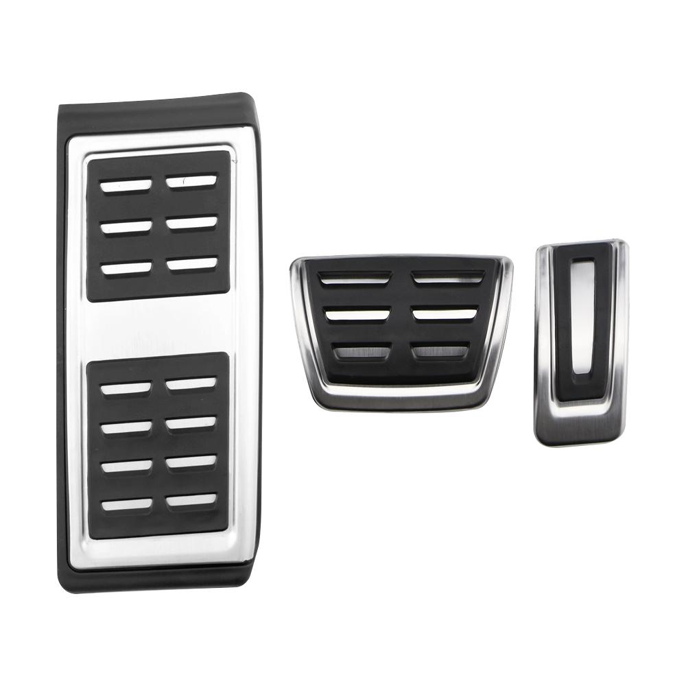 Car Pedal Cover for Volkswagen VW Polo 2017 - 2022 2023 2024 LHD Accelerator Gas Brake Pedal Stainless Steel Pads Accessories