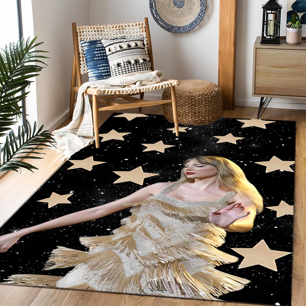Taylor Swift Themed Anti-Slip Rugs - Polyester Home Decor, Suitable for Bedrooms, Living Rooms, Doorways, Studios, and Decorations