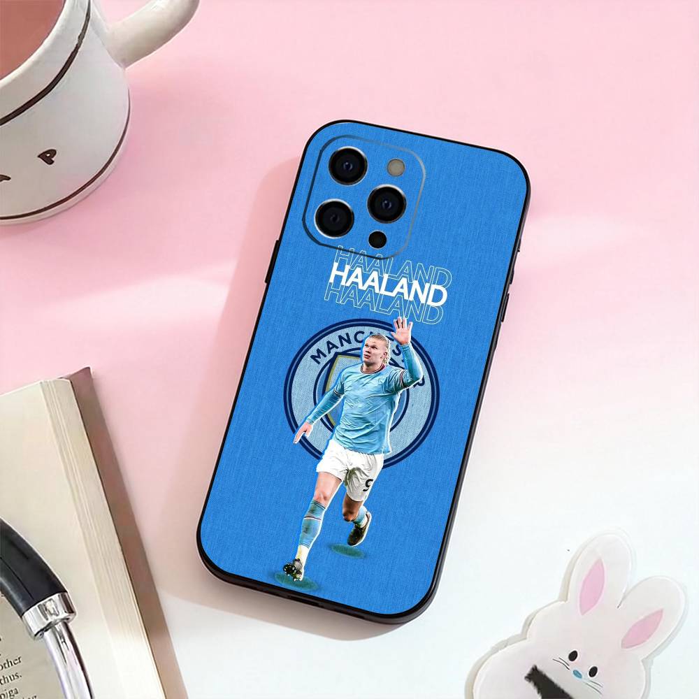 E-Erling h-Haaland 9  Phone Case For iPhone 17,16,15,14,13,12,11 Plus,Pro,Max,XS Silicone Soft Cover