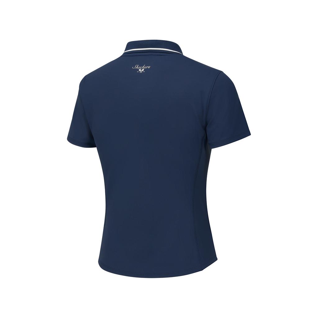 Skechers Женская футболка-поло с коротким рукавом, отводящая влагу, УФ-защита, быстросохнущая, топ P226W256-0012