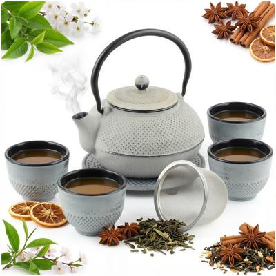 CAST IRON KETTLE 1.5L TEA INFuser 4 Cups 5-piece Set for a Gift