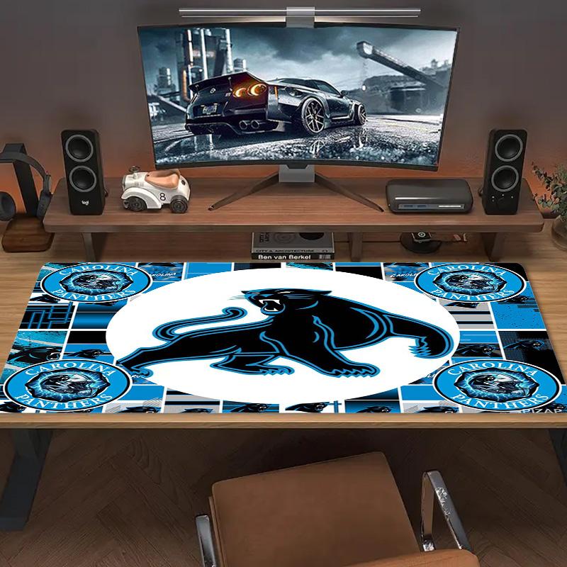 Carolina Panthers Logo Color Mouse Pad Large Gaming Table Cushion Non-slip Laptop Tablet Big Mousepad XXL Mat Mini PC Playmat With Lock edge