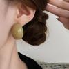 Серьги-гвоздики из смолы в форме полукруга Изысканные Винтажные Массивные Эллиптические Геометрические Серьги Невыцветающие Модные Украшения для Женщин на Выходные