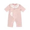 Ficelle 10mois PATTO SATTO Baby Romper Pink 50-60cm 26252051 Quick-Change Infant Bodysuit with Soft Hook-and-Loop Fastener Floral Lace Ribbon