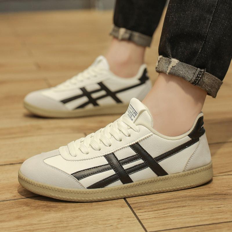 Fashion Men Sneakers PU Leather Fashion Casual Running Shoe Lace-up Men Tennis Skateboard Shoes Luxury Designer Zapatillas De Hombre