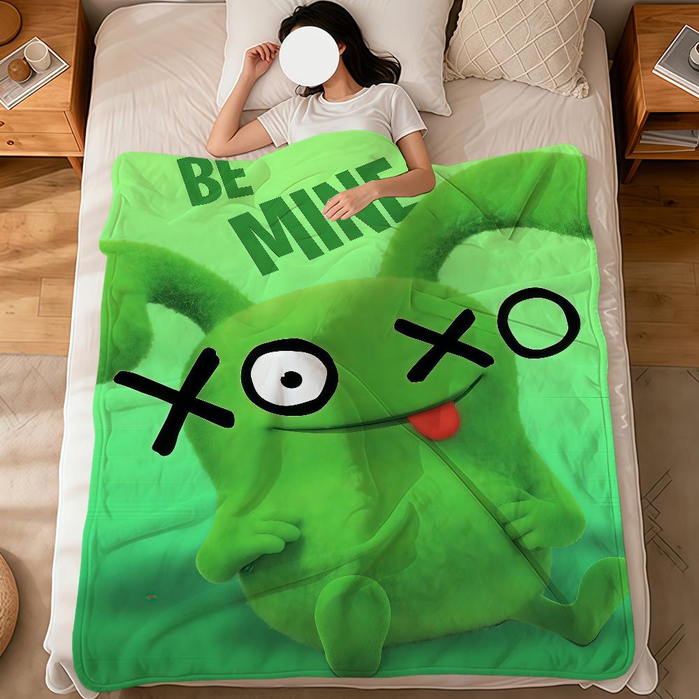 funny cartoon meme cute U-UglyDolls-S O-OX soft warm plush blanket dorm sofa living room pet hogar bed gift nap home Flannel