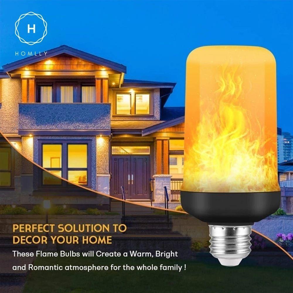 Homlly LED  Fire Flame Light Bulb (4 Modes Flickering) (X3PCS)