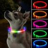 LED Pet Collar Luminous USB Cat Dog Collar Adjustable Silicone Pet Collars for Small Large Dog Chihuahua Cat Accessories