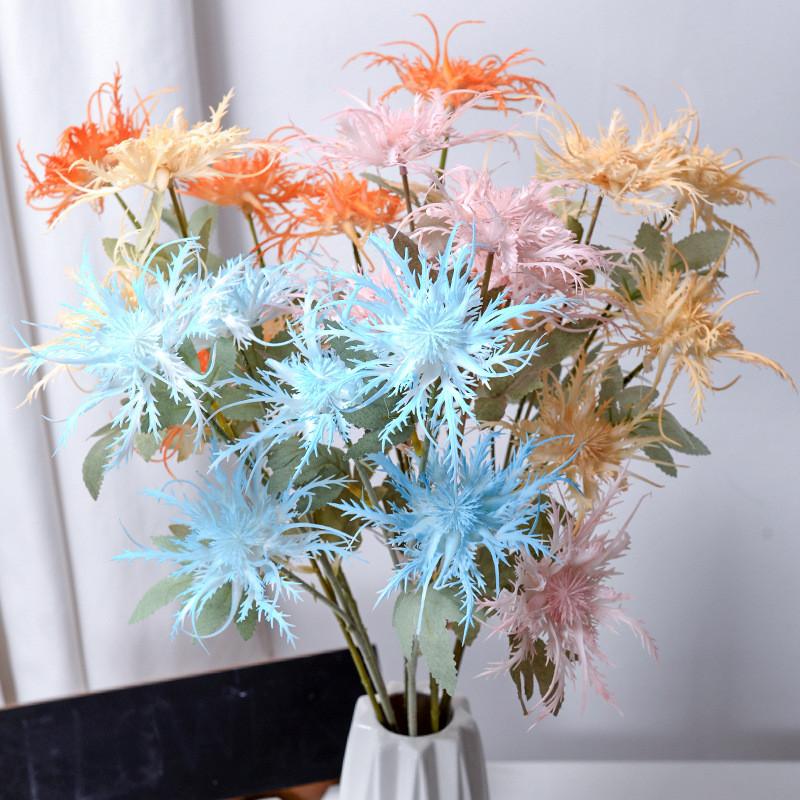 Eryngium Artificial Foetidum Plastic Flowers With Creative Craft For Use Event