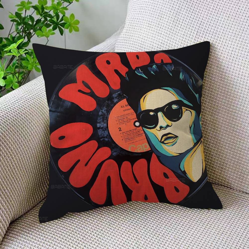 Чехлы на подушки Miyan B-Bruno Mars Мультяшные Декоративные для дивана Домашние Двусторонние Короткий плюш Милый Чехол для подушки
