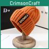 Letter Knitted Winter Hat For Women Winter Koreana Style Knit Warm Hat For Daily Use