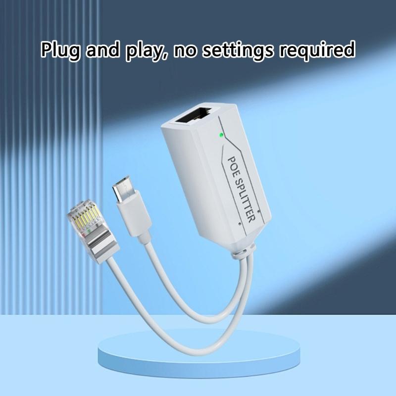 Компактный Poe-сплиттер Micro USB/Type-C, понижающий с 40 В до 5 В, для систем видеонаблюдения