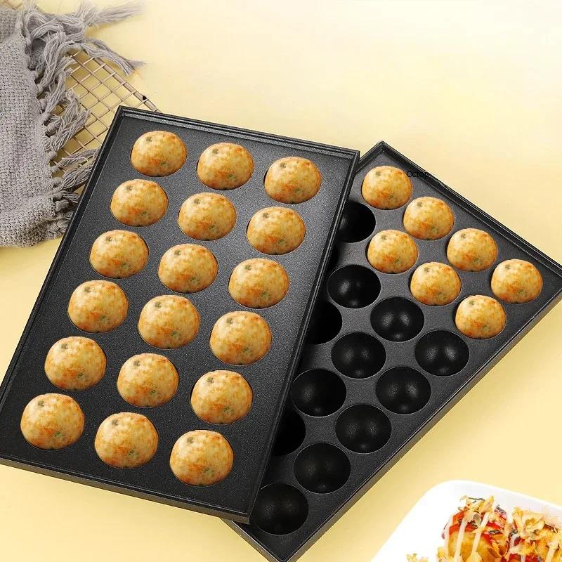 28-hole Octopus Balls Baking Pan Food Grade Half Ball Round Bakery Pan Non-Stick Semicircle Shape Baking Tray Cake Molds