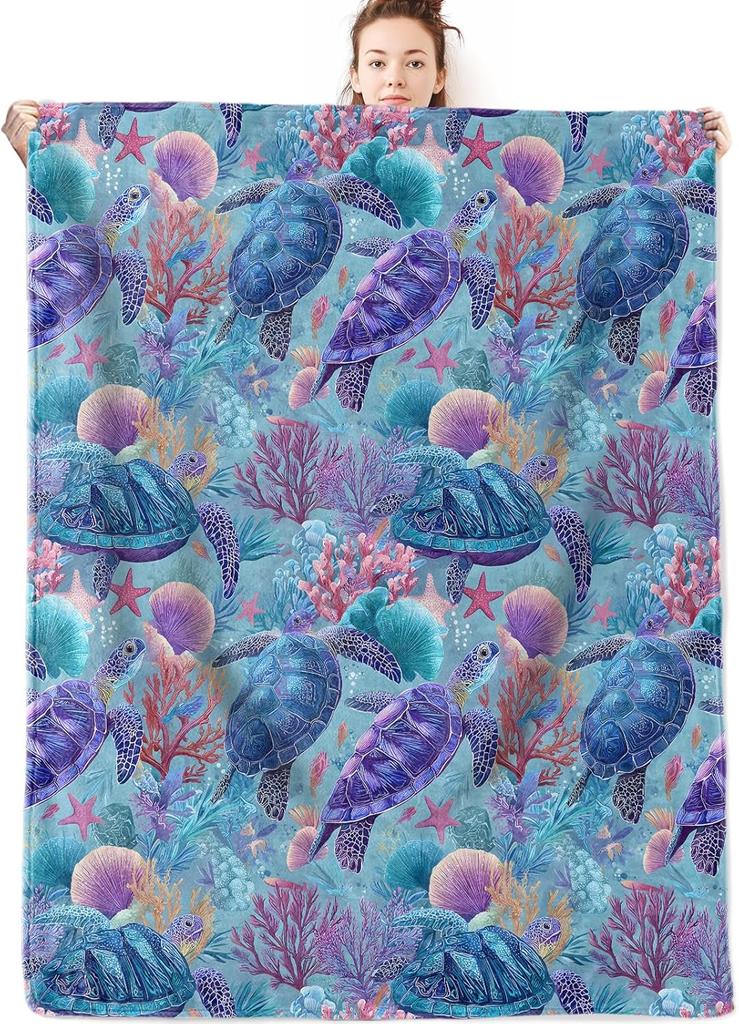 GUOYU Blanket Cherry Blossom Flannel Blanket Gifts for Floral LoverJapanese Watercolor Flower Branch Throw Blankets with Beige Backgroundfor