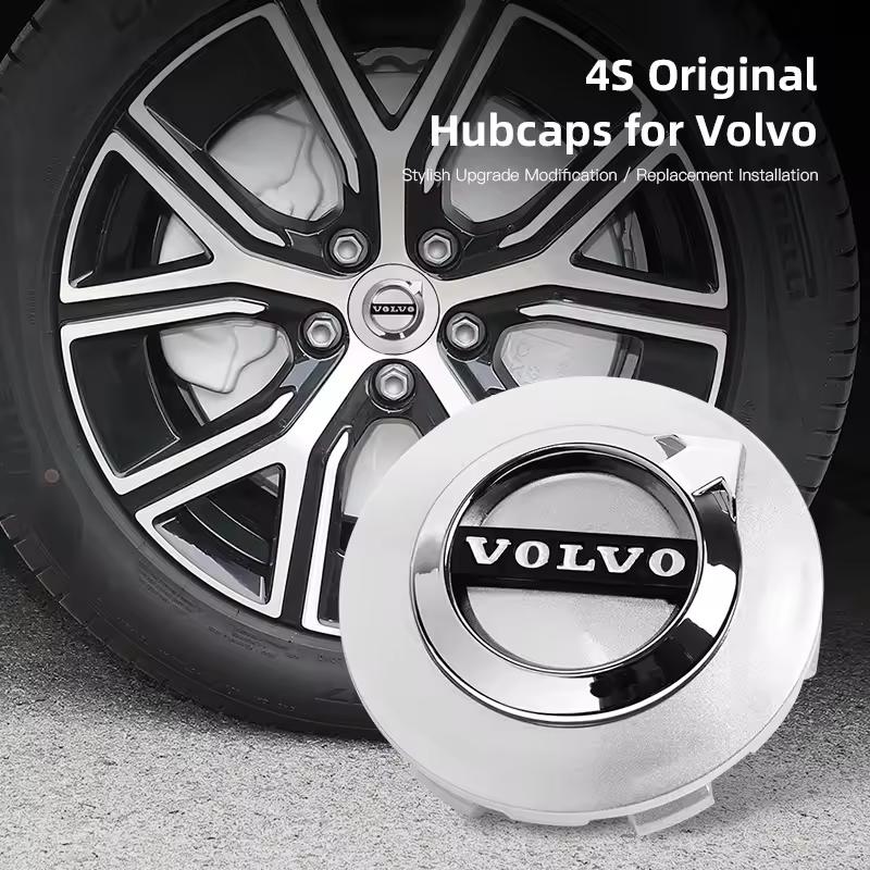 4Pcs ABS 64mm Car Wheel Center Hub Center Cap Rim Hub Dustproof Cover Emblemem For Volvo S60 S60L S80 S80L S90 V40 V60 V90 XC60