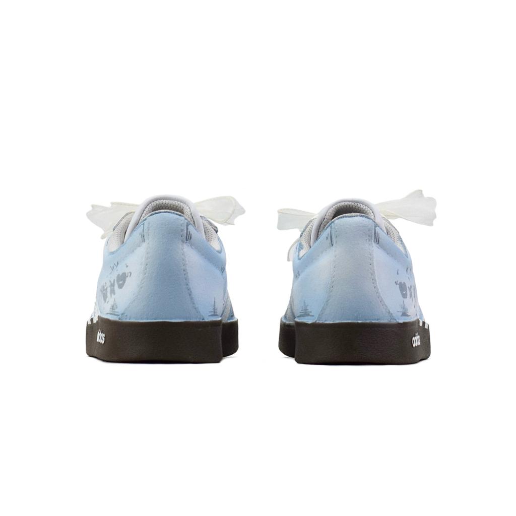 Adidas VL COURT 2.0 Leather Low top Skateboard Shoes Unisex Blue HQ1802(Team462-)