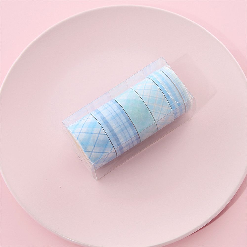 6 Rolls/box DIY Diary Kawaii Decorative Ribbons Sticker Adhesive Masking Tape Washi Tape Set