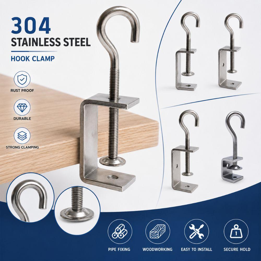 Pull Ring C-clamp Adjustable Fixed Holder Clip High Quality Square Clamp  Hardware Fasteners
