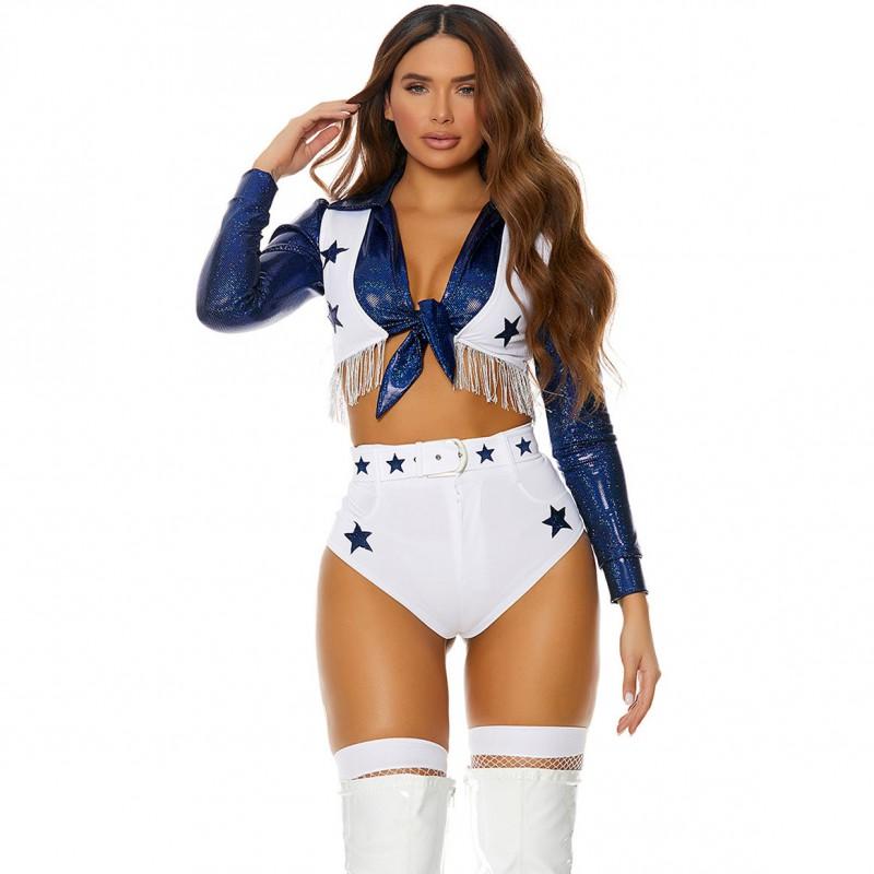 XS-3XL Sexy Cheerleading Costume Set Girls Game Cosplay Football Fan Outfit