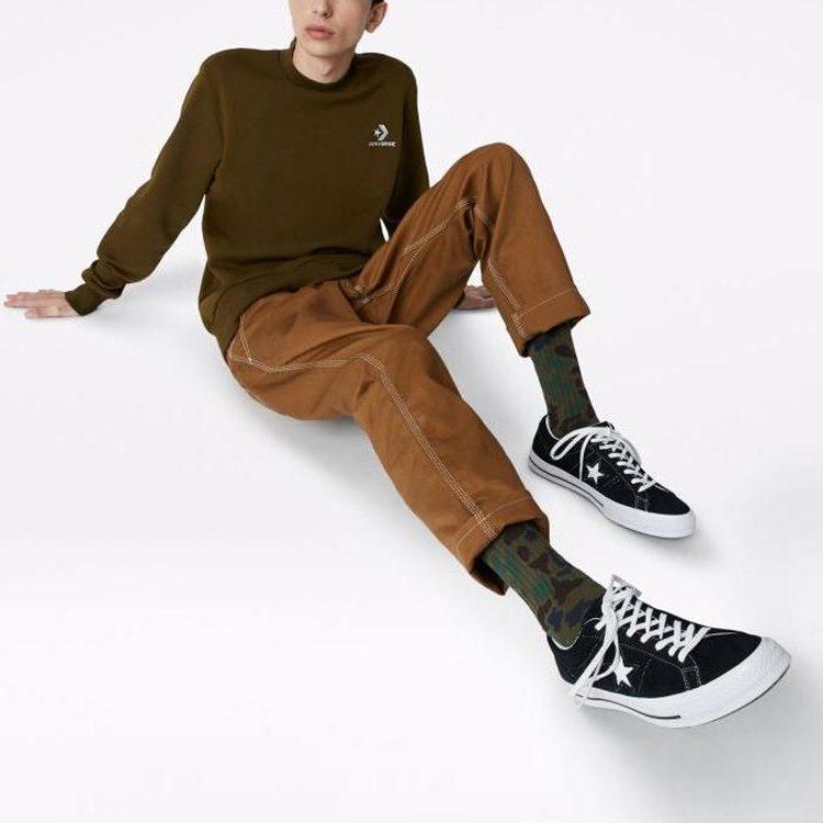 Converse Толстовка Star Chevron Мужская Оливково-зеленая 10008816-A17