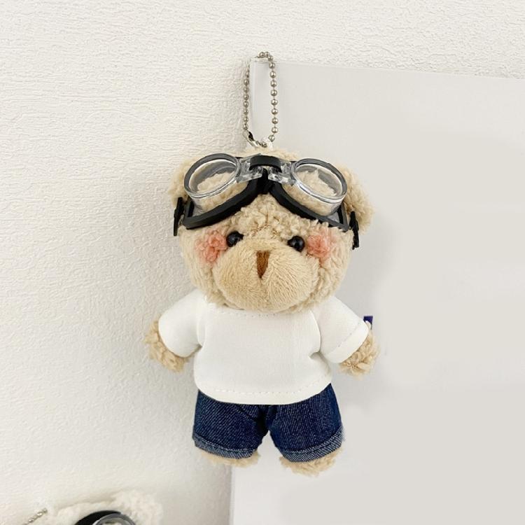 Charm Pilot Lovely Bear Key Holder Accessory Craft with Plush Materials Fashion Accessory for Everyday Use Outfits