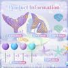 Mermaid Cake Topper 26Pcs Under The Sea Cake Decors Seashell Mermaid Tail Cake Decoration for Ocean Theme Party Supplies