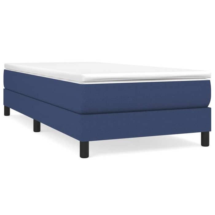 Maison Exclusive - Sommier à lattes de lit avec matelas Bleu 80x200 cm Tissu