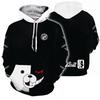 Anime Monokuma Danganronpa Cosplay Hoodie Sweaters Unisex Casual Sweatshirt Coat