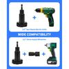 Brake Cleaner & Wheel Hub Cleaning Tool Kit, 5 Grinding Heads for Rust Removal, Fits Drill - Car Truck SUV Maintenance