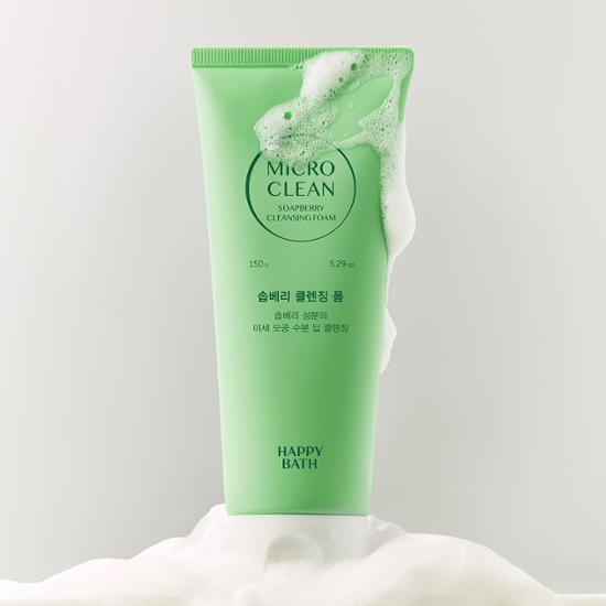 HAPPY BATH Micro Clean Soapberry Cleansing Foam 150g