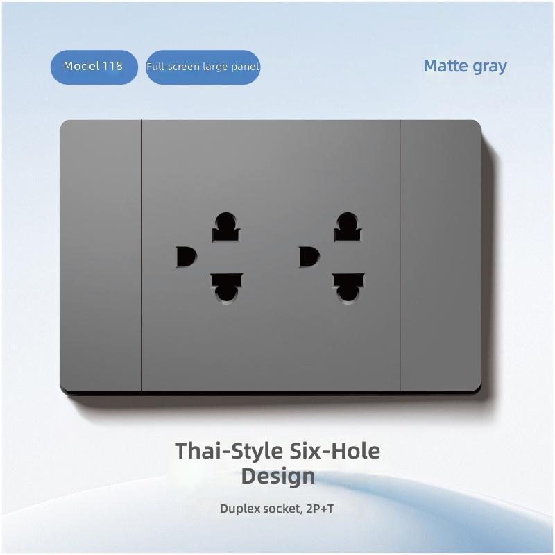 Тип 118 Американский/Таиландский Универсальный Стандарт с USB/Type-c/Выключателем Света и Розетками Настенные Выключатели и Розетки