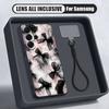 Чехол с принтом розовых бантиков для Samsung S26 Ultra S25 FE S24 S24 Plus A57 A37 A17 A56 A36 A16 A55 A35 A15 A54 5G Гибридный Магнитный Матовый Чехол
