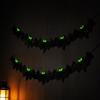 Paper Bats Halloween Banner Glowing Eyes Paper Bats Flag Hanging Garland  Halloween Party