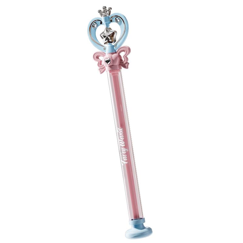 Summer Magic Fairy Wand Water Gun Shiny Glowing Outdoor Water Play Toy Children's Birthday Gift Pull-Out Water Cannon Battle