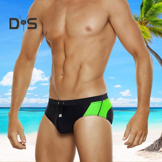 Мужские плавки с низкой талией, анти-экспозиционный шнурок, соответствующий цвету, мягкие, быстросохнущие, дышащие, облегающие, для купания, серфинга, водных видов спорта, плавки