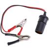 12V Battery Terminal Clip-On Cigar Cigarette Lighter Power Socket Adapter Plug