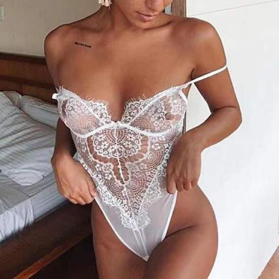 Ночное боди с кружевной строчкой, регулируемые ремни, комбинезоны с глубоким V-образным вырезом, ночное белье без подкладок, прозрачное женское сексуальное боди для тематической вечеринки
