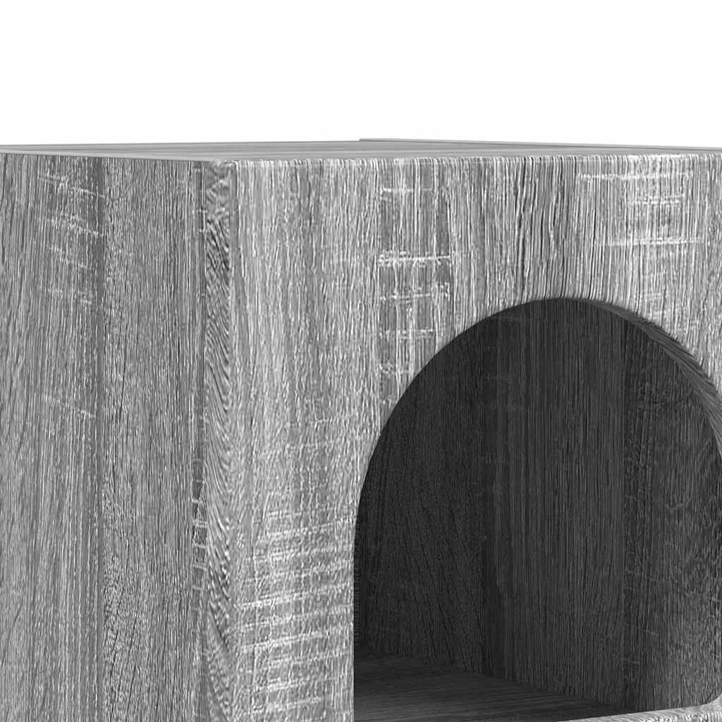 Nightstand Grey Sonoma 29.5 x 33.5 x 50 cm Engineered Wood