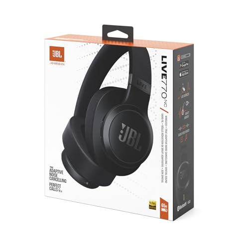 JBL LIVE 770 NC Стиль/Дизайн/Гибридное шумоподавление/Совместимость с Bluetooth/Мультипойнт/Полноразмерные наушники/Черный/JBLLIVE770NCBLK