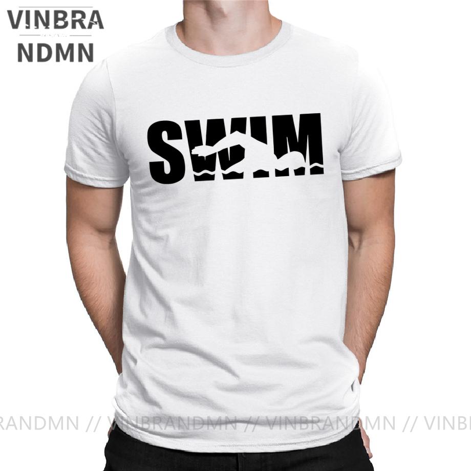Swim Swimmin Water Sports Tshirt Unisex Novelty Cotton Tees Round Neck Classic Short Sleeve T Shirt Original Clothing