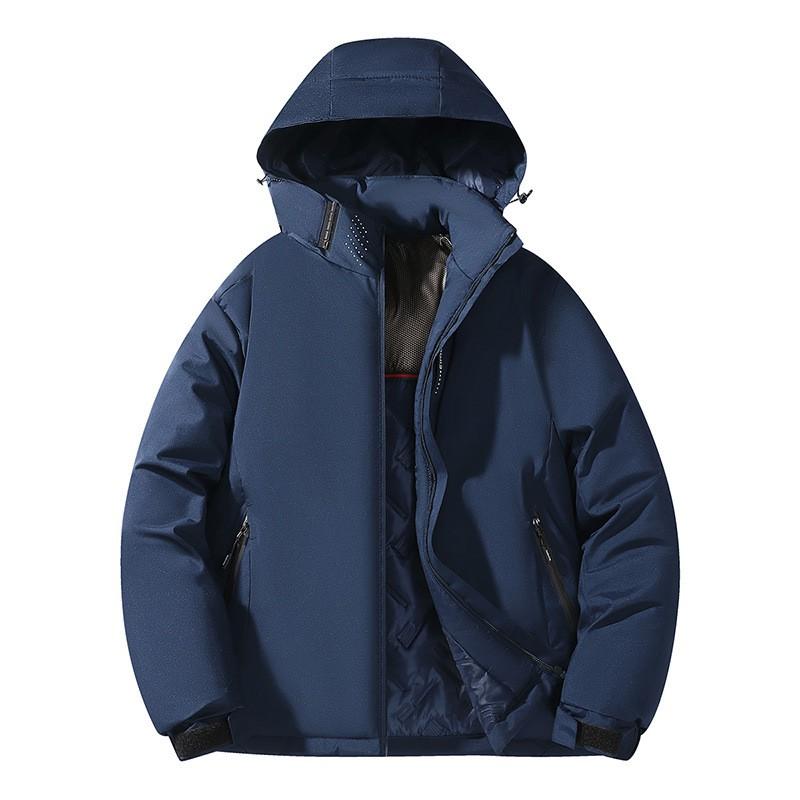 Mens Winter Graphene Insulated Windproof Outdoor Jacket With Removable Cotton Liner Hooded Loose Fit Hiking Camping Skiing