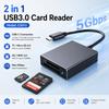 USB-C 3.0 2-в-1 ABS Кардридер, 5 Гбит/с SD 4.0/TF Micro SD 4.0 USH II Ридер до 312 МБ/с