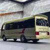 1/32 Toyota Coaster Alloy Bus Car Diecasts Metal Passenger Coach Vehicles Car Model Simulation Sound and Light Collection Kids Toy Gift