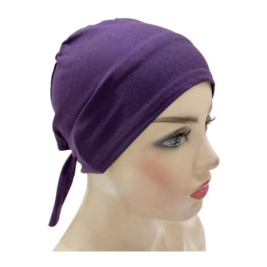 Ethnic Style Top Hat Solid Color Knotted Design Breathable Lightweight Headscarf Hat Outdoor Activities Headwear
